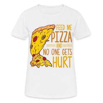 Witziger Pizza Spruch - Frauen T-Shirt atmungsaktiv - Weiß - Vorne - AI Model Female 172 dark (172cm)