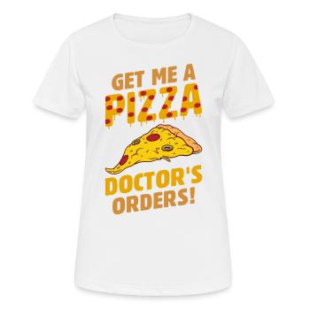Witziger Pizza Spruch - Frauen T-Shirt atmungsaktiv - Weiß - Vorne - AI Model Female 172 dark (172cm)