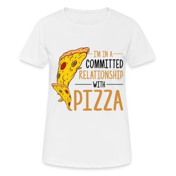 Witziger Pizza Spruch - Frauen T-Shirt atmungsaktiv - Weiß - Vorne - AI Model Female 172 dark (172cm)