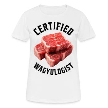 Wagyu Steak - T-shirt respirant Femme - blanc - Devant - AI Model Female 172 dark (172cm)
