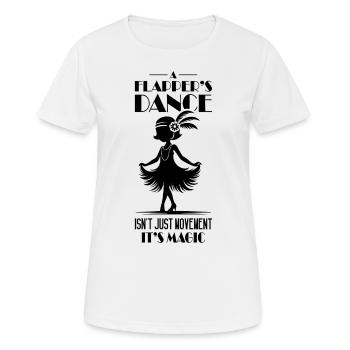 Chemise Flapper des années 20 - T-shirt respirant Femme - blanc - Devant - AI Model Female 172 dark (172cm)