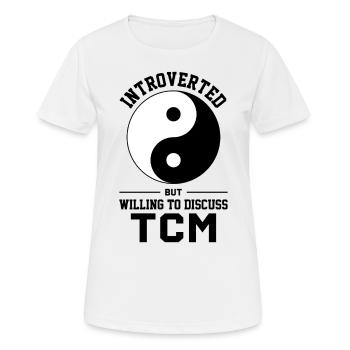Ying Yang Symbol TCM - Women's Breathable T-Shirt - white - Front - AI Model Female 172 dark (172cm)