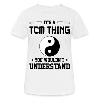 Ying Yang Symbol TCM - Women's Breathable T-Shirt - white - Front - AI Model Female 172 dark (172cm)
