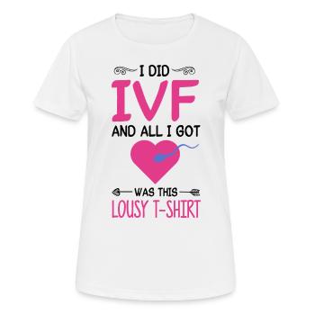 Surrogate Mother IVF Transfer Day - Women's Breathable T-Shirt - white - Front - AI Model Female 172 dark (172cm)
