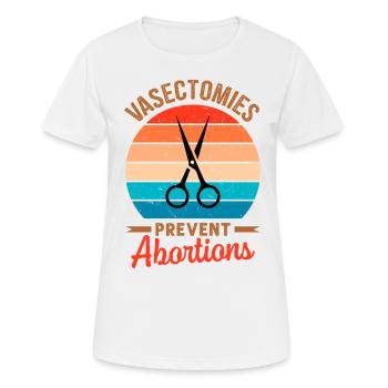 Vasektomie - Frauen T-Shirt atmungsaktiv - Weiß - Vorne - AI Model Female 172 dark (172cm)