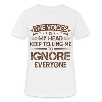 Sarkasmus Intovertiert - Frauen T-Shirt atmungsaktiv - Weiß - Vorne - AI Model Female 172 dark (172cm)