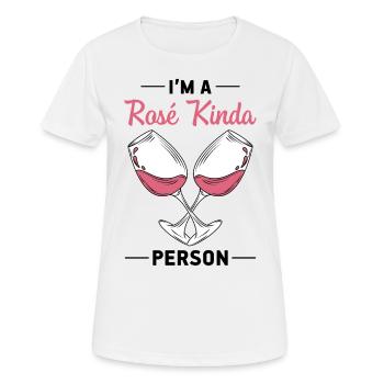 Vin Rosé - T-shirt respirant Femme - blanc - Devant - AI Model Female 172 dark (172cm)