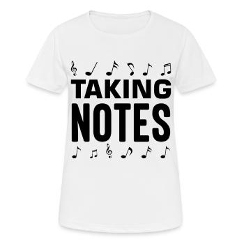 Conception musicale Prise de notes - T-shirt respirant Femme - blanc - Devant - AI Model Female 172 dark (172cm)
