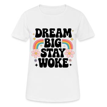 Réveillé - T-shirt respirant Femme - blanc - Devant - AI Model Female 172 dark (172cm)