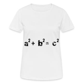 Satz des Pythagoras Shirt - Frauen T-Shirt atmungsaktiv - Weiß - Vorne - AI Model Female 172 dark (172cm)