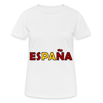 Fans d’Espagne - T-shirt respirant Femme - blanc - Devant - AI Model Female 172 dark (172cm)