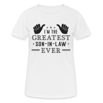 Dream son-in-law mother-in-law son gift - Women's Breathable T-Shirt - white - Front - AI Model Female 172 dark (172cm)