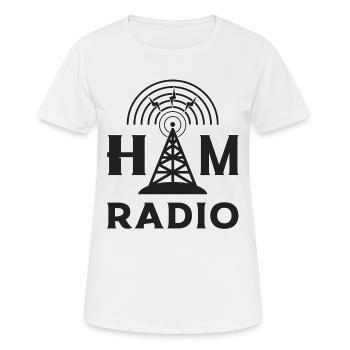 Radio HAM Operator Antenne Amateurfunk Geschenk - Frauen T-Shirt atmungsaktiv - Weiß - Vorne - AI Model Female 172 dark (172cm)