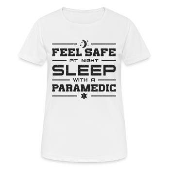 Ambulance ambulance ambulancier - T-shirt respirant Femme - blanc - Devant - AI Model Female 172 dark (172cm)