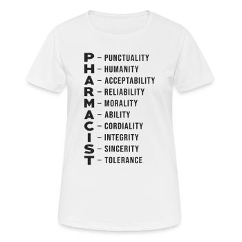 Pharmacies technicien pharmacie pharmacie cadeau - T-shirt respirant Femme - blanc - Devant - AI Model Female 172 dark (172cm)