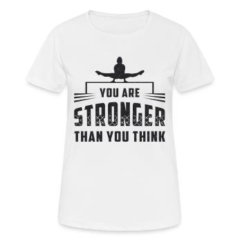 Kunstturnen Turnen Sport Reck Stufenbarren Barren - Frauen T-Shirt atmungsaktiv - Weiß - Vorne - AI Model Female 172 dark (172cm)