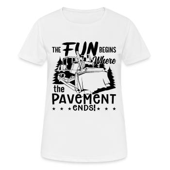 Bulldozer bulldozer bulldozer travailleur de la construction idée cadeau - T-shirt respirant Femme - blanc - Devant - AI Model Female 172 dark (172cm)