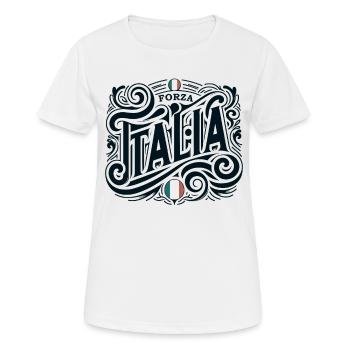 Forza Italia Cadeau Supporter Italiens Football - T-shirt respirant Femme - blanc - Devant - AI Model Female 172 dark (172cm)