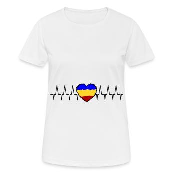 The Romanian heartbeat - Women's Breathable T-Shirt - white - Front - AI Model Female 172 dark (172cm)