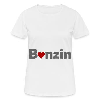 Benzin Liebhaber - Frauen T-Shirt atmungsaktiv - Weiß - Vorne - AI Model Female 172 dark (172cm)