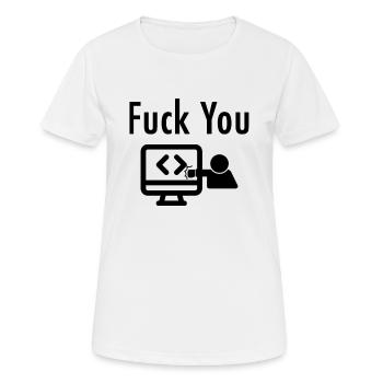 Coding - Frauen T-Shirt atmungsaktiv - Weiß - Vorne - AI Model Female 172 dark (172cm)