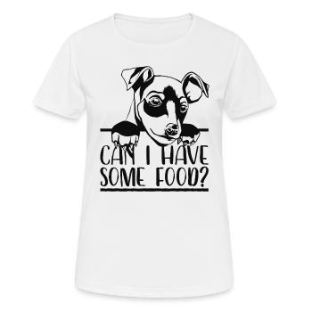 Chien doux / pinscher allemand / cadeau - T-shirt respirant Femme - blanc - Devant - AI Model Female 172 dark (172cm)