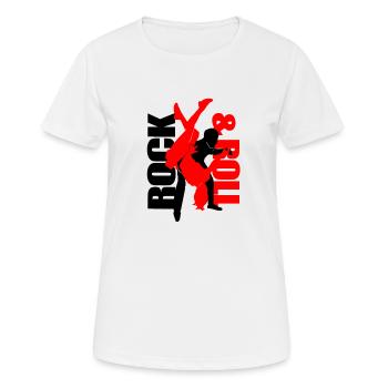 Acrobatic rock dance rock'n'roll dance couple - Women's Breathable T-Shirt - white - Front - AI Model Female 172 dark (172cm)