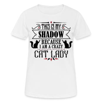 Madame folle de chat - T-shirt respirant Femme - blanc - Devant - AI Model Female 172 dark (172cm)