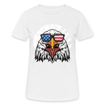 American 4 juillet Patriotic Eagle - T-shirt respirant Femme - blanc - Devant - AI Model Female 172 dark (172cm)