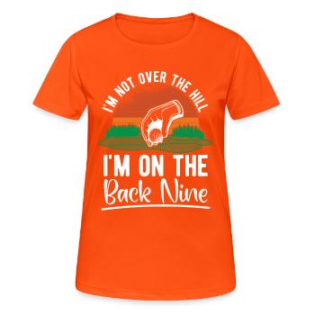 Ich Bin Nicht Über Den Hügeln, Ich Bin Auf Den - Frauen T-Shirt atmungsaktiv - Neonorange - Vorne - AI Model Female 172 dark (172cm)