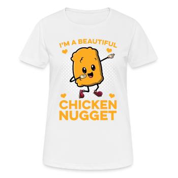 Belle pépite de poulet Amateur De pépites de poulet - T-shirt respirant Femme - blanc - Devant - AI Model Female 172 dark (172cm)