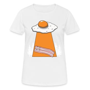 Speck Alien Entführung Frühstück Speck Liebhaber F - Frauen T-Shirt atmungsaktiv - Weiß - Vorne - AI Model Female 172 dark (172cm)
