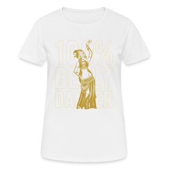 100% Danseuse du Ventre Pour Danseuse du Ventre - T-shirt respirant Femme - blanc - Devant - AI Model Female 172 dark (172cm)