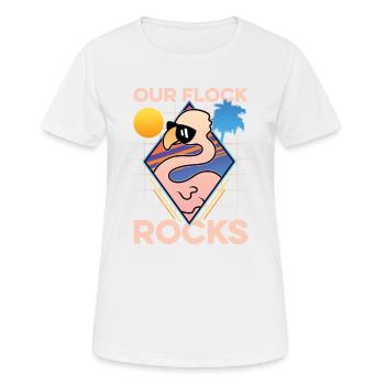 Nos rochers de troupeau - T-shirt respirant Femme - blanc - Devant - AI Model Female 172 dark (172cm)