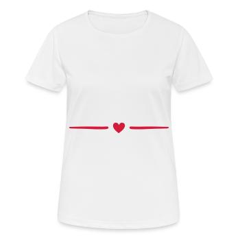 heart line - Women's Breathable T-Shirt - white - Front - AI Model Female 172 dark (172cm)