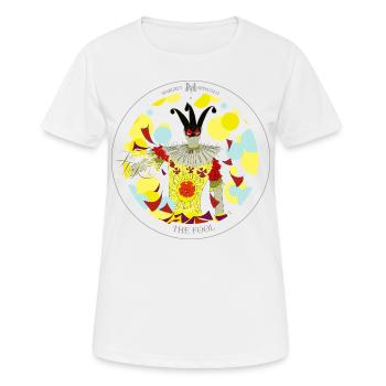 Le fou | La folle carte de tarot - T-shirt respirant Femme - blanc - Devant - AI Model Female 172 dark (172cm)