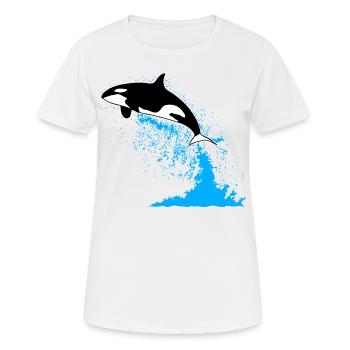Orca, killer whale, killer whale, killer whale, sea - Women's Breathable T-Shirt - white - Front - AI Model Female 172 dark (172cm)