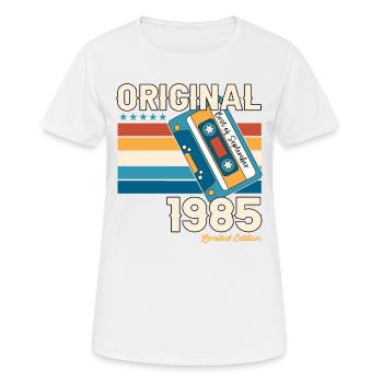 38e anniversaire septembre millésime 1985 cassette - T-shirt respirant Femme - blanc - Devant - AI Model Female 172 dark (172cm)