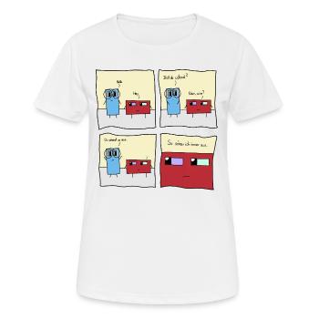 comic deutsch spaß lustig - Frauen T-Shirt atmungsaktiv - Weiß - Vorne - AI Model Female 172 dark (172cm)