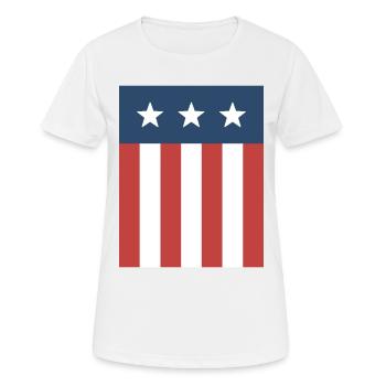Stars and Stripes Flagge - Frauen T-Shirt atmungsaktiv - Weiß - Vorne - AI Model Female 172 dark (172cm)