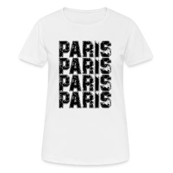 Paris Paris Paris Fan Motiv Weiss - Frauen T-Shirt atmungsaktiv - Weiß - Vorne - AI Model Female 172 dark (172cm)