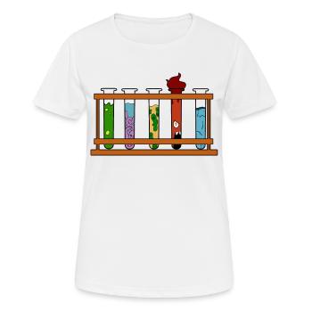 Test tube science monster - Women's Breathable T-Shirt - white - Front - AI Model Female 172 dark (172cm)