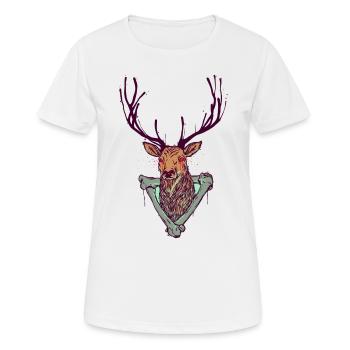 DEER HUNT - T-shirt respirant Femme - blanc - Devant - AI Model Female 172 dark (172cm)