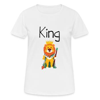 King Queen Partnerlook - Frauen T-Shirt atmungsaktiv - Weiß - Vorne - AI Model Female 172 dark (172cm)