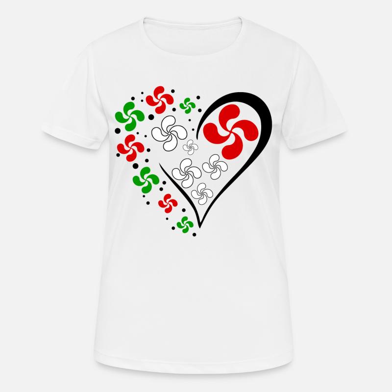 Basque Heart - Women's Breathable T-Shirt - white