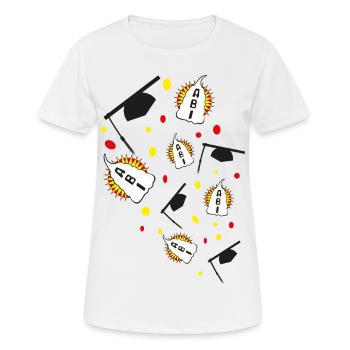 ABI Party mit viel Sahne, ein süsser Hingucker. - Frauen T-Shirt atmungsaktiv - Weiß - Vorne - AI Model Female 172 dark (172cm)