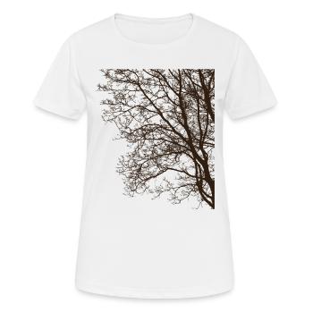 Forêt sombre, Bois sombres, Amoureux de la nature - T-shirt respirant Femme - blanc - Devant - AI Model Female 172 dark (172cm)
