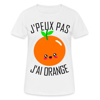 orange - Frauen T-Shirt atmungsaktiv - Weiß - Vorne - AI Model Female 172 dark (172cm)