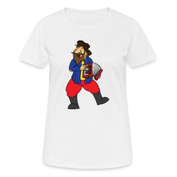 Akkordeon Accordion Volksmusik musi Zieharmonika D - Frauen T-Shirt atmungsaktiv - Weiß - Vorne - AI Model Female 172 dark (172cm)