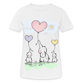 Suesse Elefanten - Frauen T-Shirt atmungsaktiv - Weiß - Vorne - AI Model Female 172 dark (172cm)